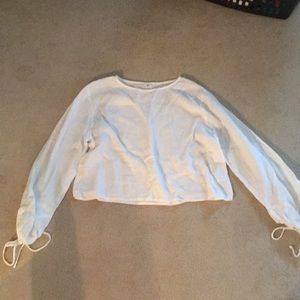Anthropogie Linen Long Sleeved Cotton Blouse